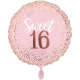 Folieballon 'Sweet 16' blush  (zonder helium)